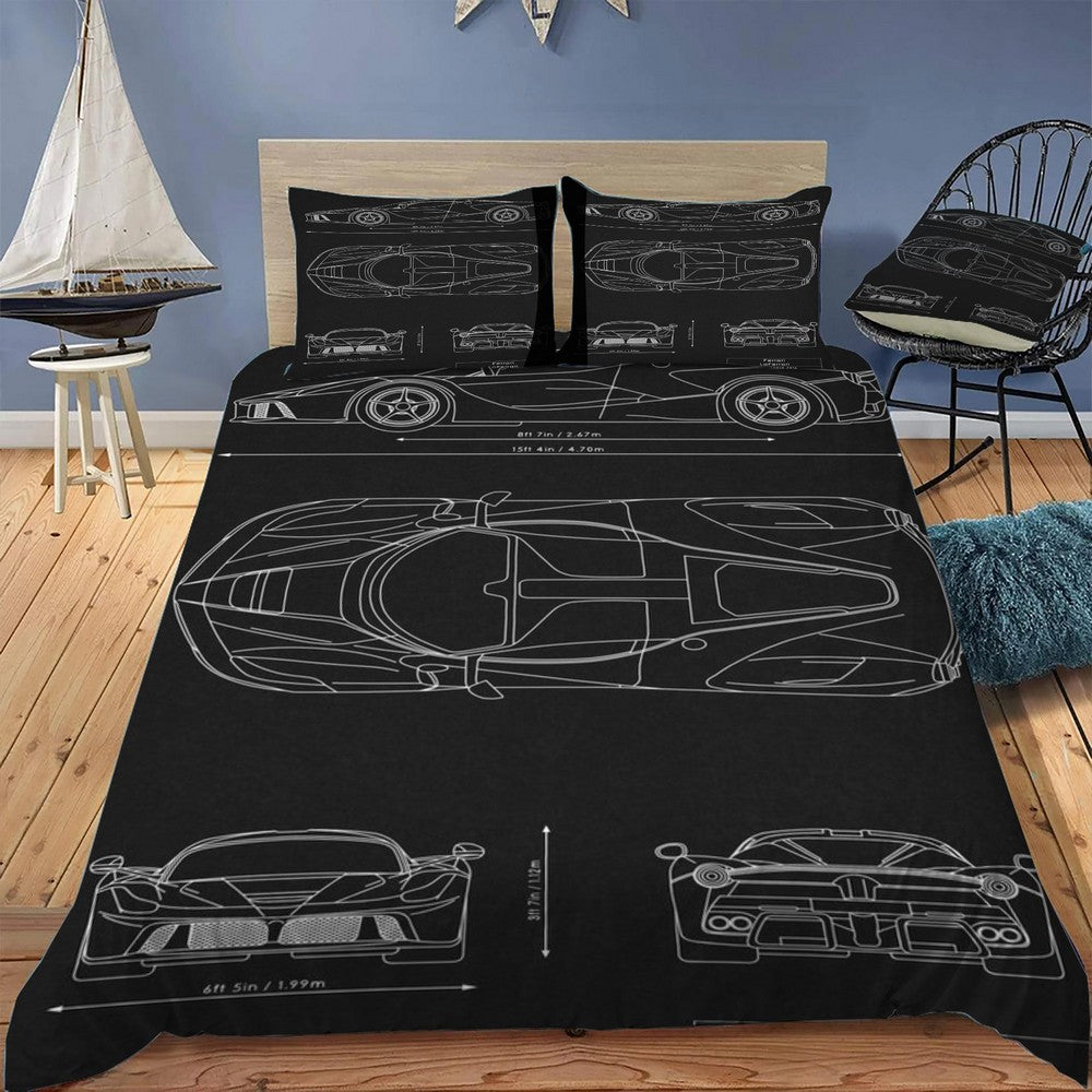 Ferrari LaFerrari Bedding Set (Duvet Cover & Pillow Shams)