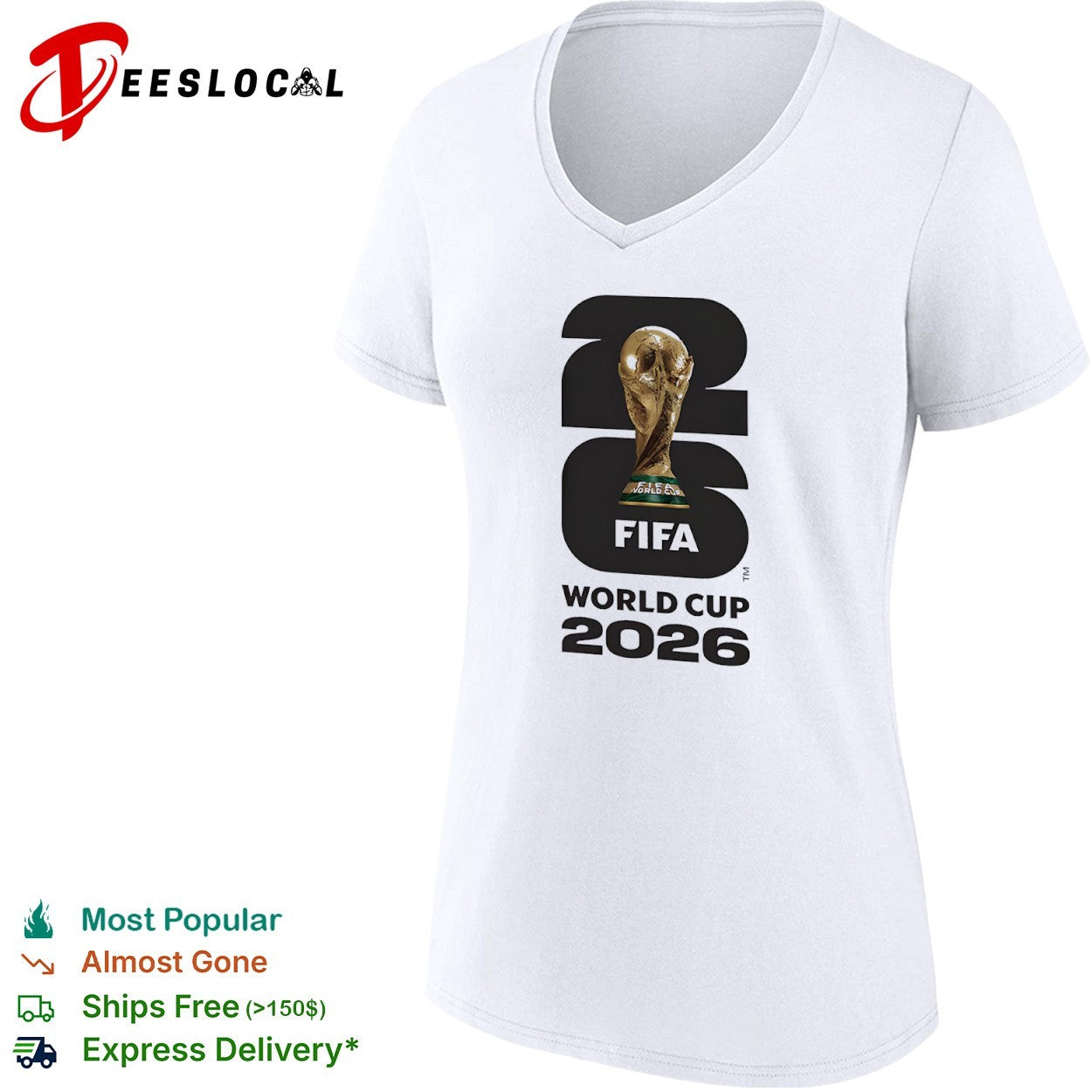 Fifa World Cup 2026 Trophy Logo Official Soccer Tournament Event shirt