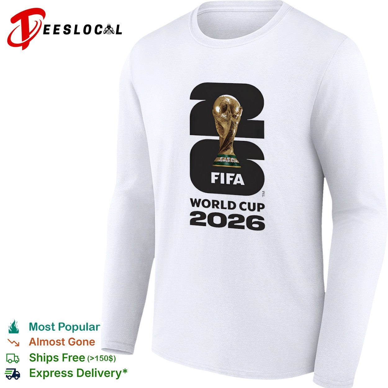 Fifa World Cup 2026 Trophy Logo Official Soccer Tournament Event shirt