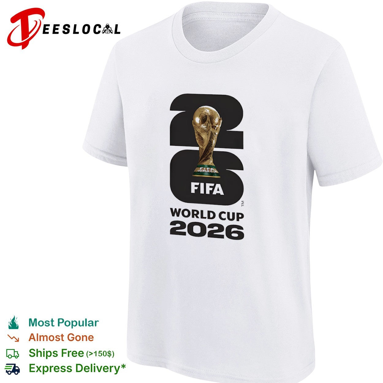 Fifa World Cup 2026 Trophy Logo Official Soccer Tournament Event shirt