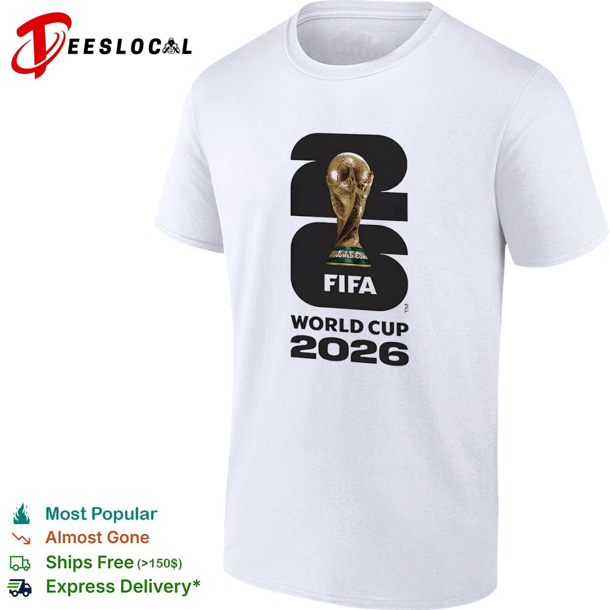 Fifa World Cup 2026 Trophy Logo Official Soccer Tournament Event shirt