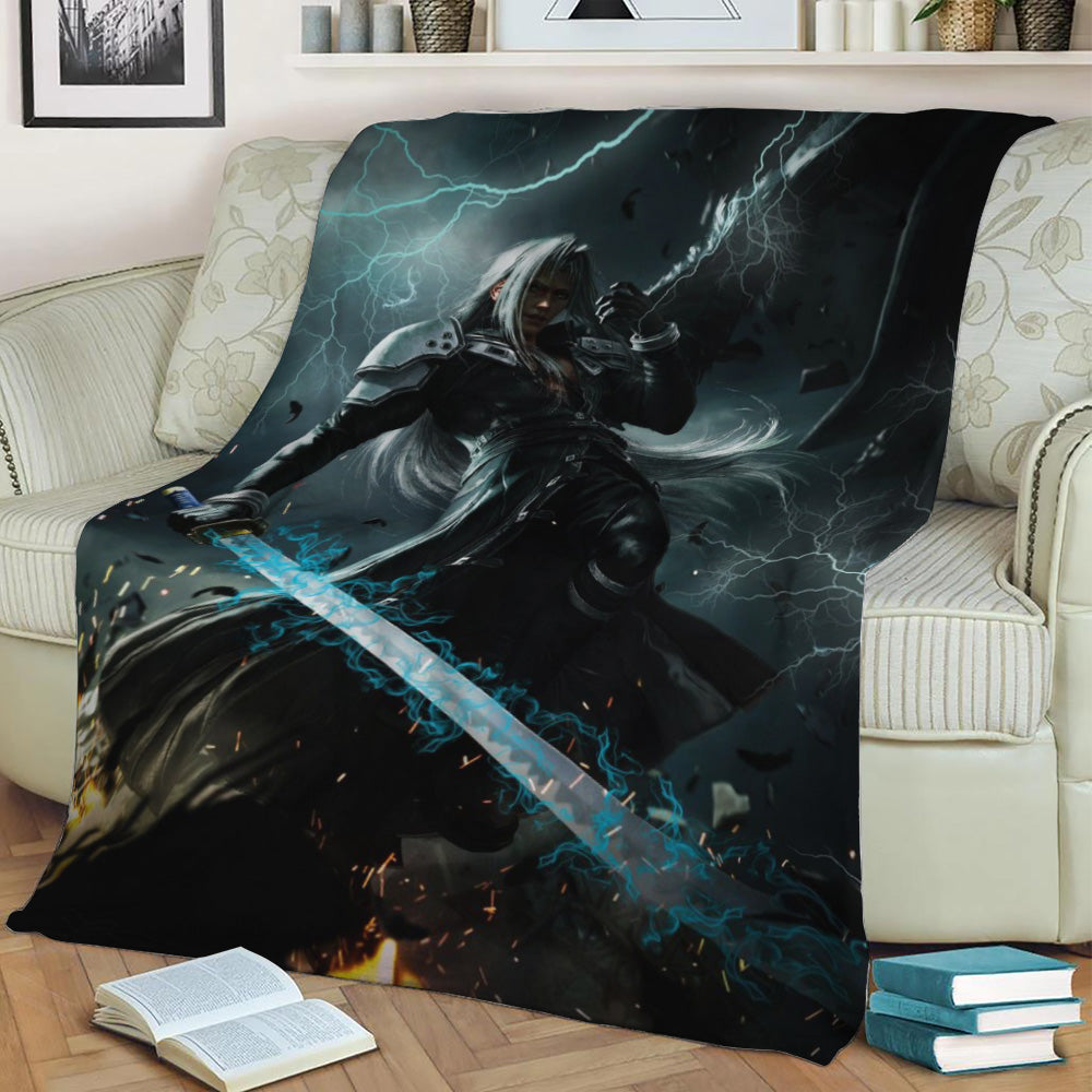 Final Fantasy 7 remake Fleece Throw Blanket