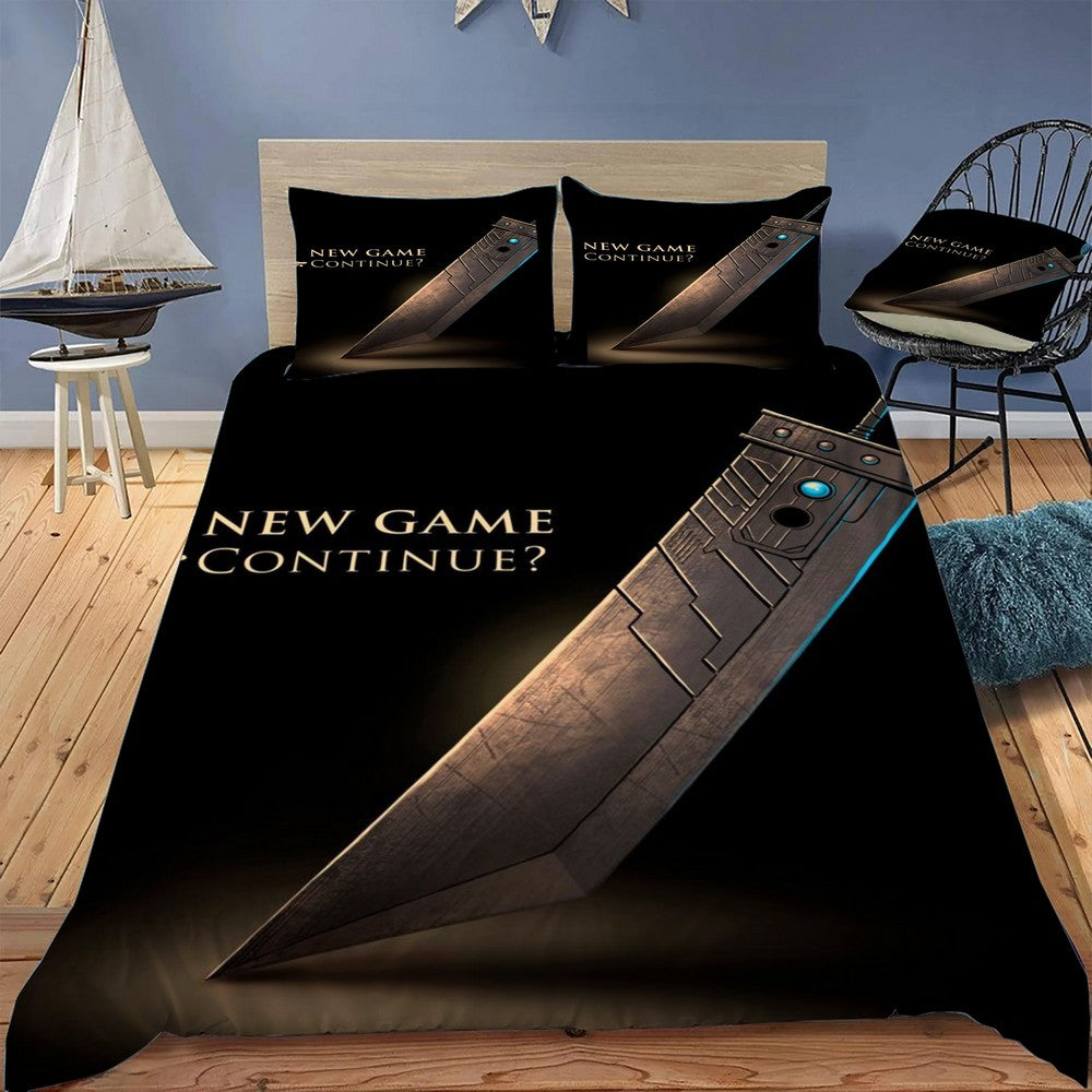 Final Fantasy VII New Game Bedding Set (Duvet Cover & Pillow Shams)