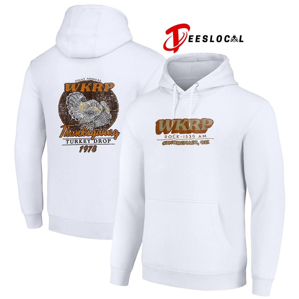 First annual WKRP Rock 1530 am Cincinnati Thanksgiving turkey drop graphic shirt