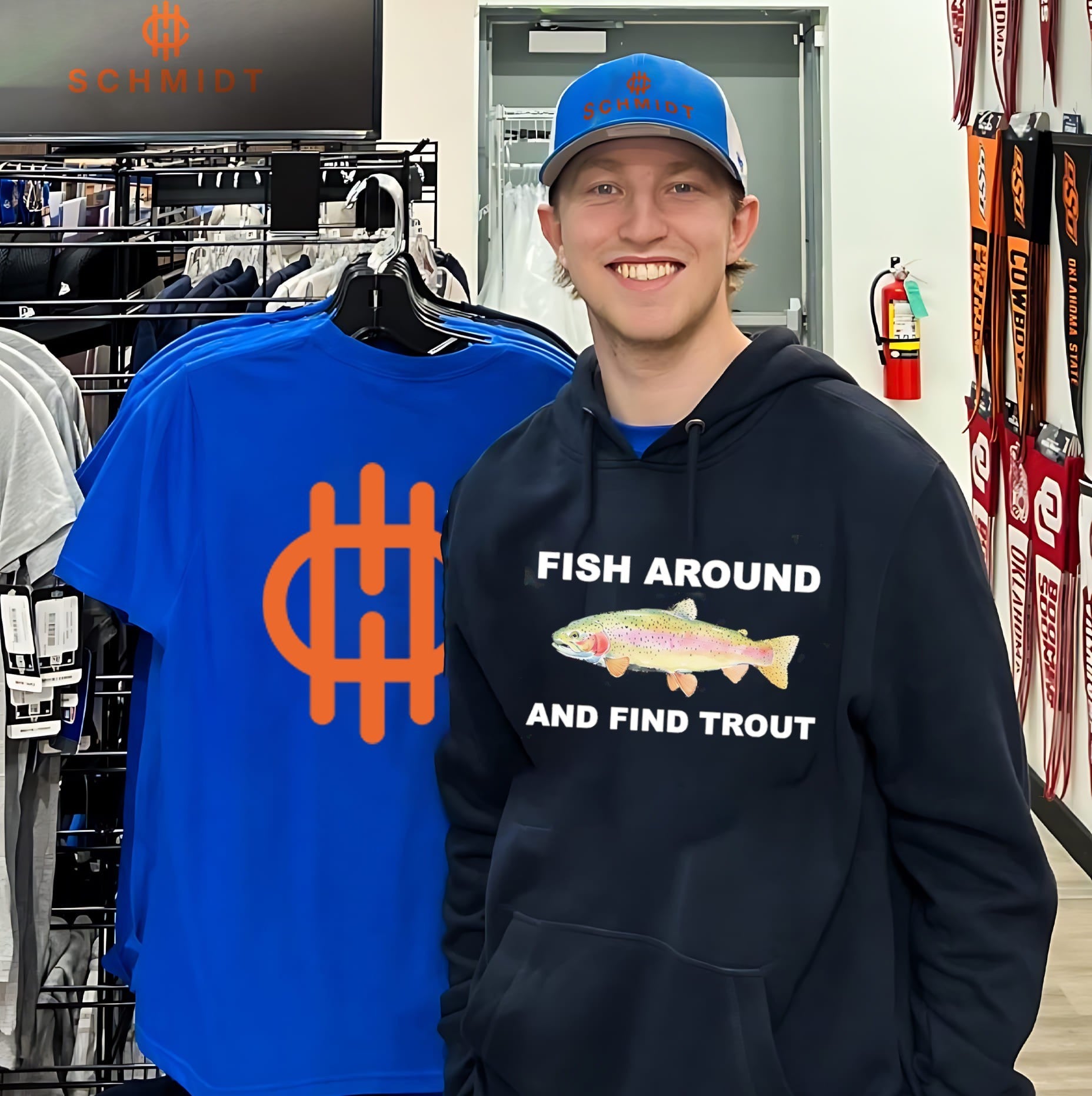 Fish Around and Find Trout fishing angler shirt