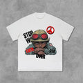 Flame Boy Faith Over Fear Print Cotton T-Shirts