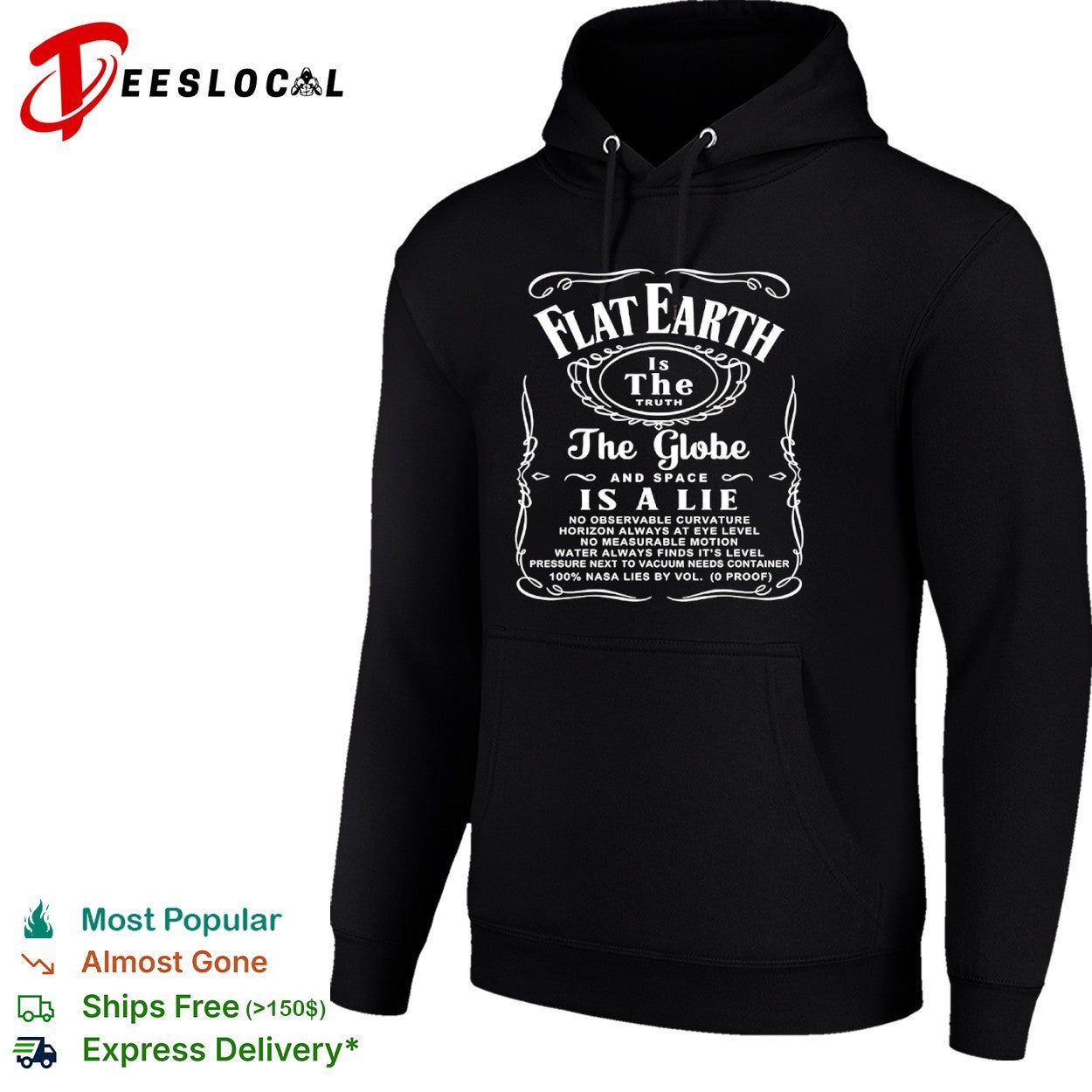 Flat Earth Is The Truth The Globe and Space Is A Lie No Observable Curvature shirt