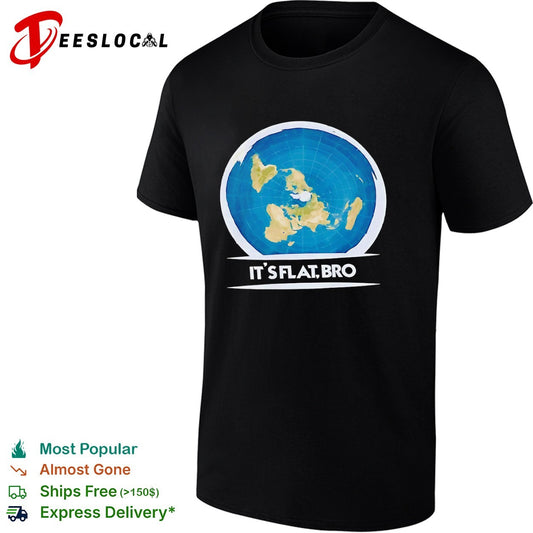 Flat Earth Map It is Flat Bro and Conceptual Cartography shirt