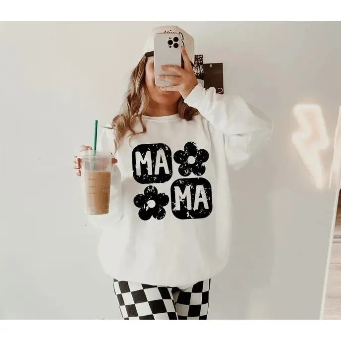 Flower Checker Mama T-Shirts