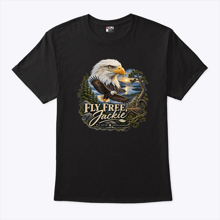 Fly Free Jackie Big Bear Eagle Memorial T Shirt
