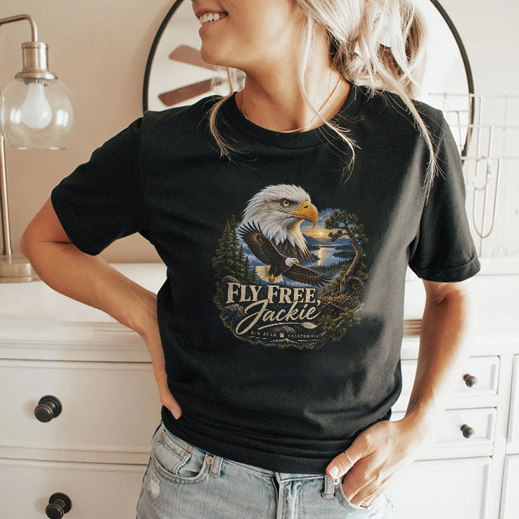 Fly Free Jackie Big Bear Eagle Memorial T Shirt