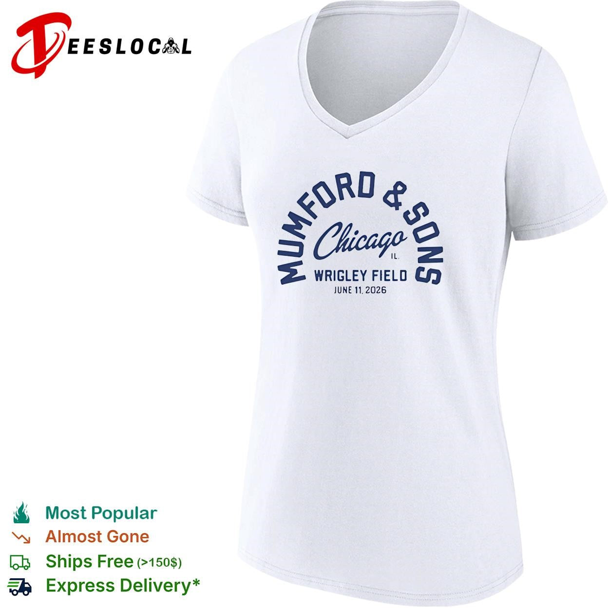Folk rock band Chicago Wrigley Field June 11 2026 concert shirt