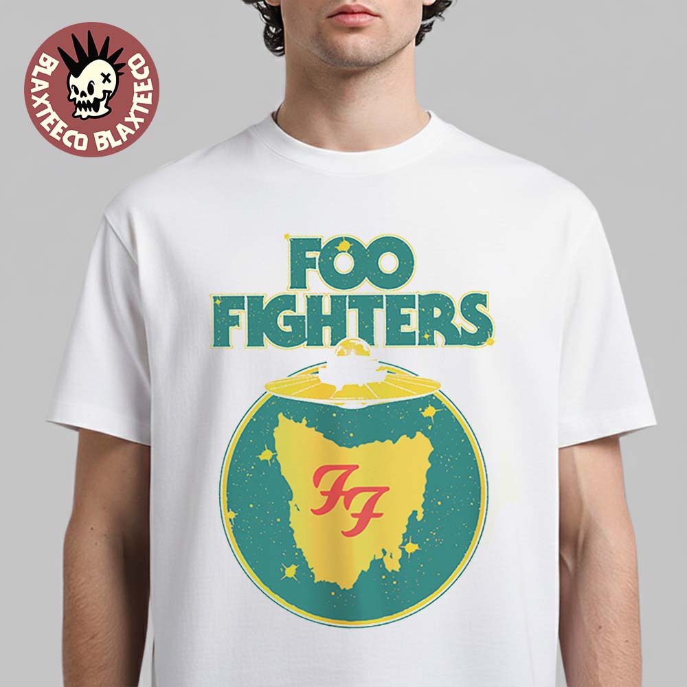 Foo Fighters Australia Tasmania 2026 Venue Merch Live At Utas Stadium On 24 January 2026 UFO Australia T-Shirt