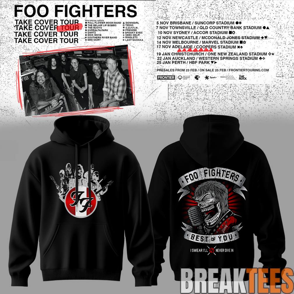 Foo Fighters Take Cover Tour 2026 Hoodie