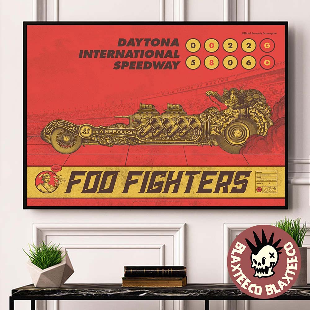 Foo Fighters Welcome To Rockville 2026 Gig Poster Daytona International Speedway May 8 2026 Decor Poster Canvas