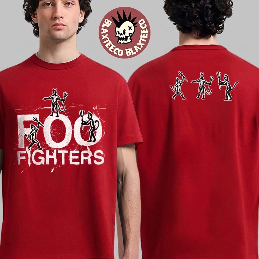 Foo Fighters Your Favorite Toy 2026 North American Tour Merch Three Little Devils Red T-Shirt