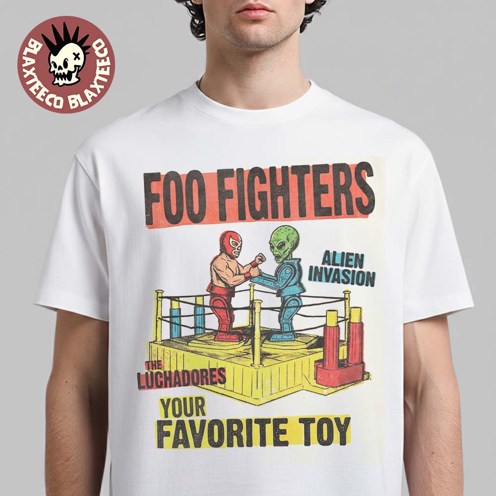 Foo Fighters Your Favorite Toy Album Merch Alien Vs Lucha T-Shirt