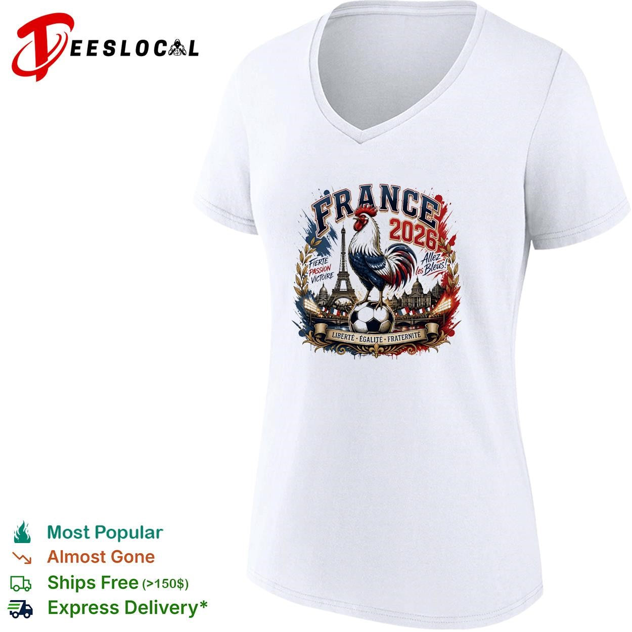 France 2026 FIFA World Cup rooster Eiffel Tower Liberte soccer shirt