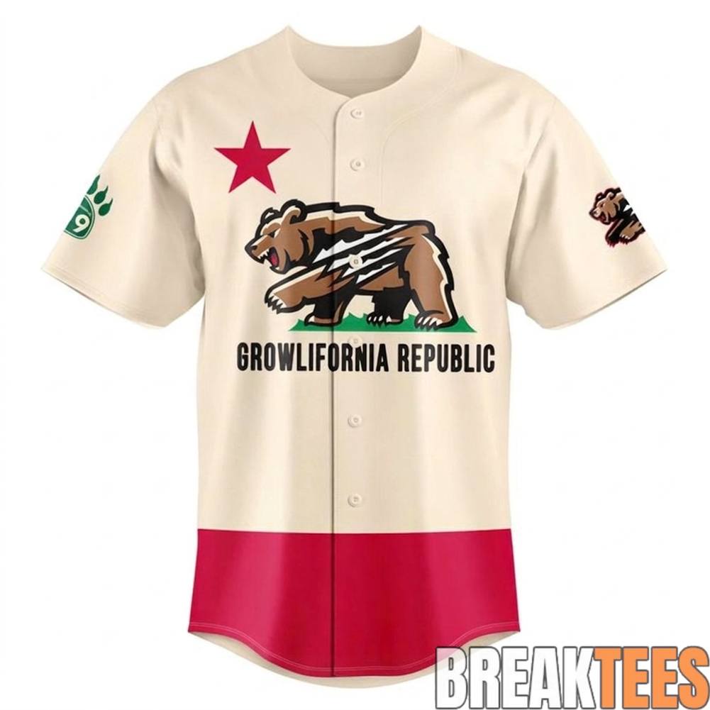 Fresno Grizzlies Growlifornia Bear Flag 2026 Custom Baseball Jersey