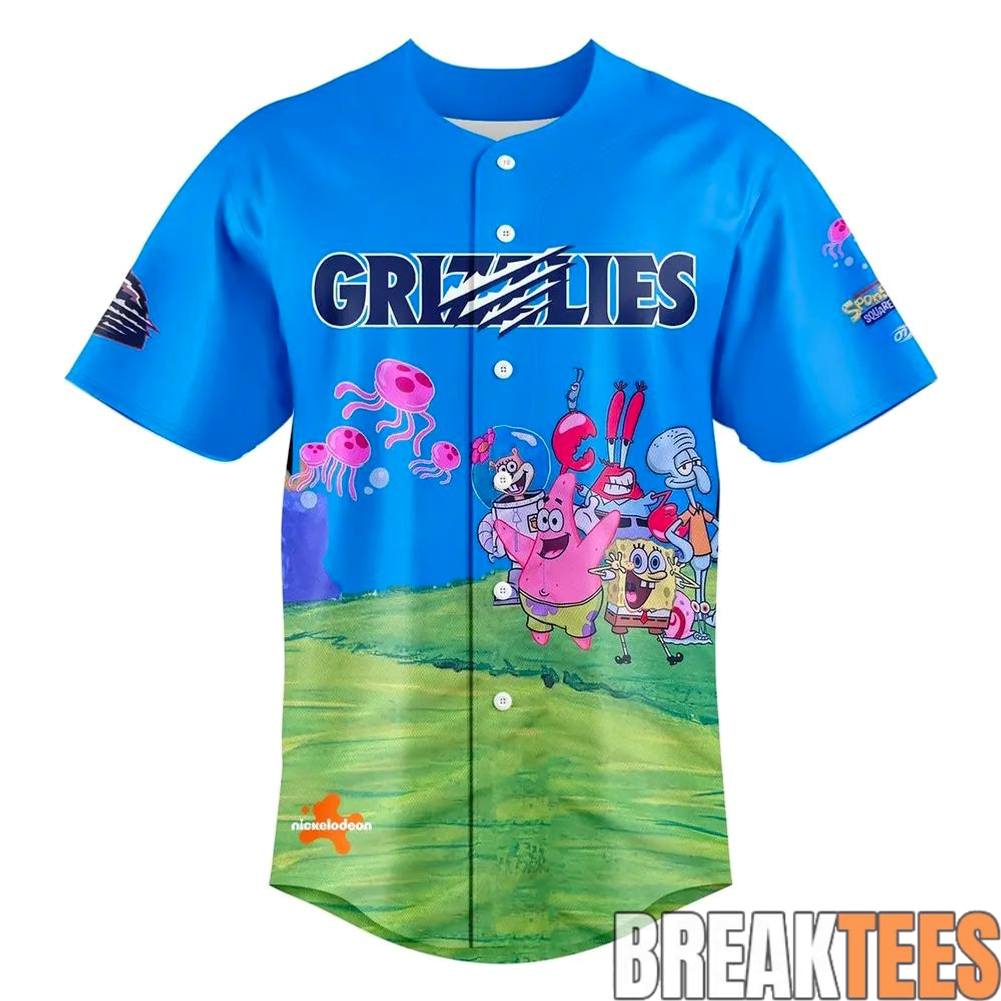 Fresno Grizzlies x SpongeBob Squarepants Night Custom Baseball Jersey
