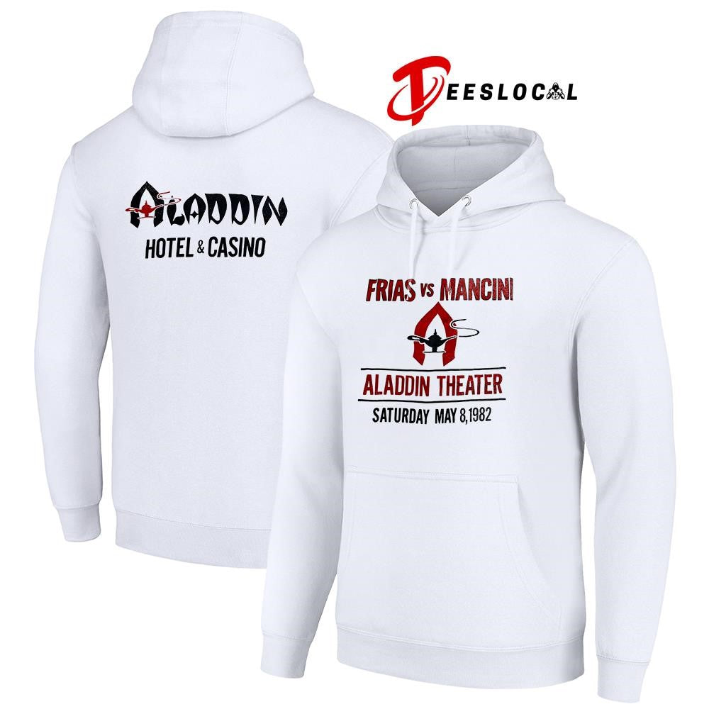 Frias vs Mancini Aladdin theater hotel and casino shirt