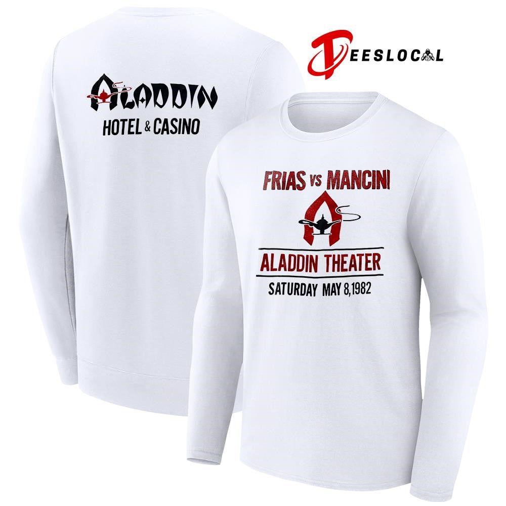 Frias vs Mancini Aladdin theater hotel and casino shirt