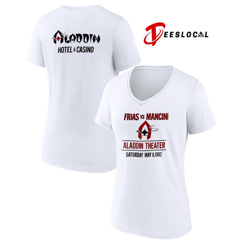 Frias vs Mancini Aladdin theater hotel and casino shirt