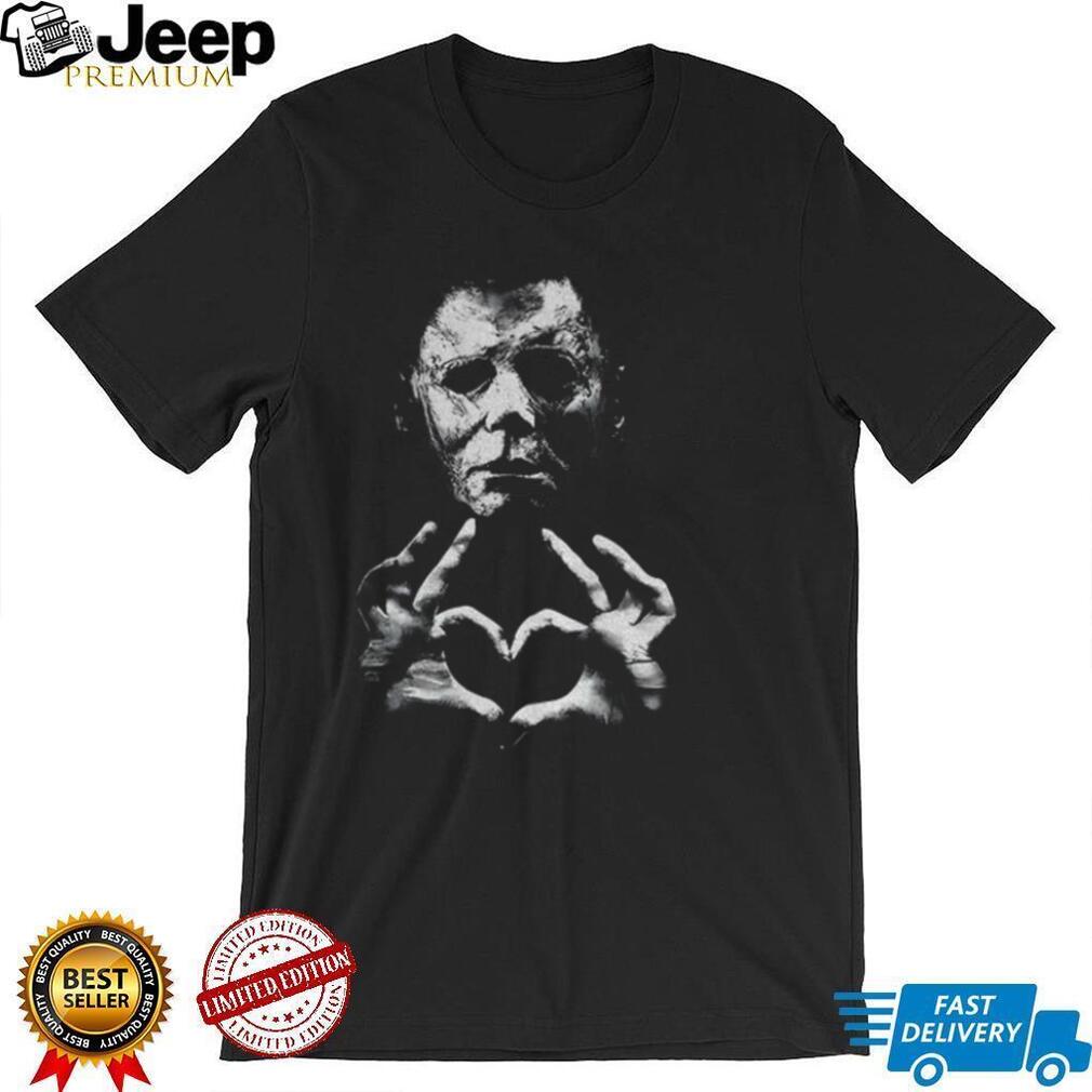 Funny Halloween 2026 Michael Myers Heart Hands shirt