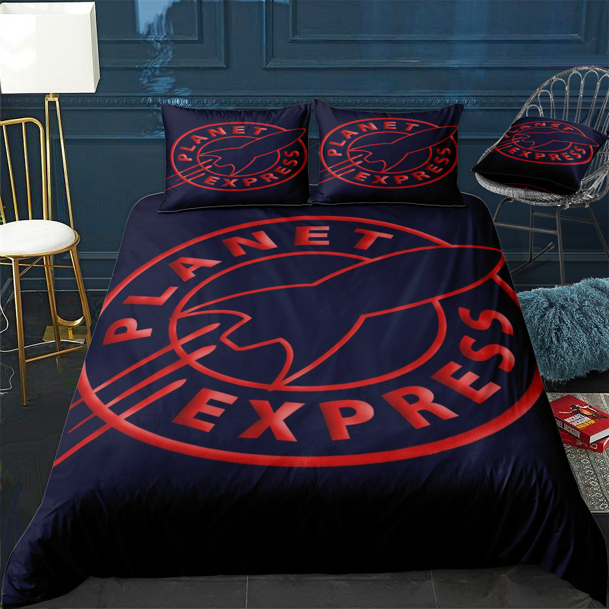 Futurama Planet Express Bedding Set (Duvet Cover & Pillow Shams)