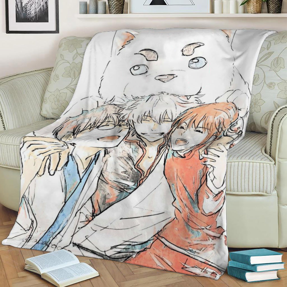 GINTAMA Fleece Throw Blanket