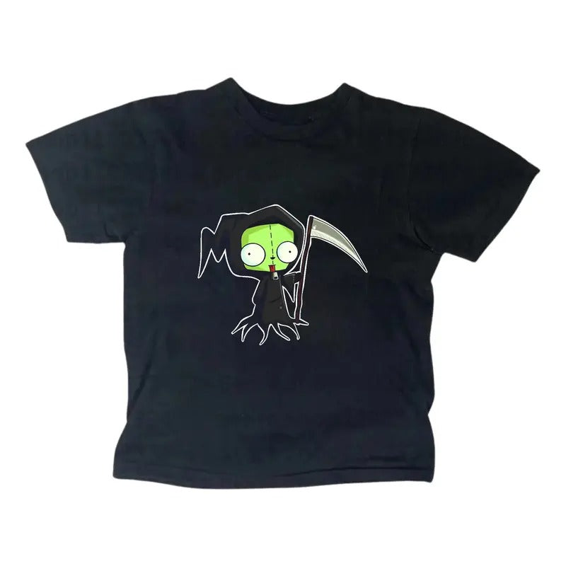 GIR Death Baby Y2K Streetwear Gothic Emo Girl Top Vintage Zim Baby Scene 2000s Girlfriend Gamis Womenswear T-Shirts
