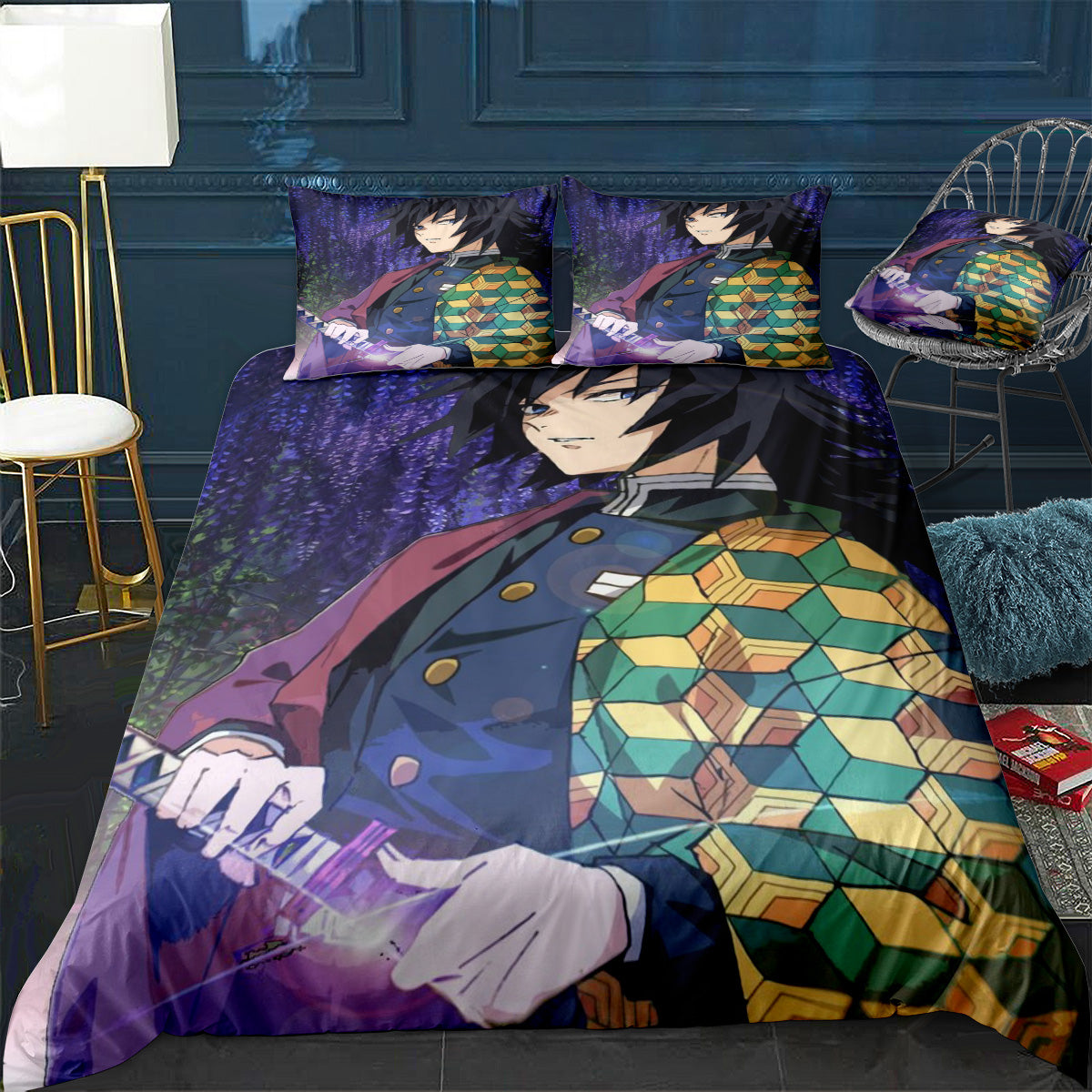GIYU TOMIOKA Bedding Set (Duvet Cover & Pillow Shams)