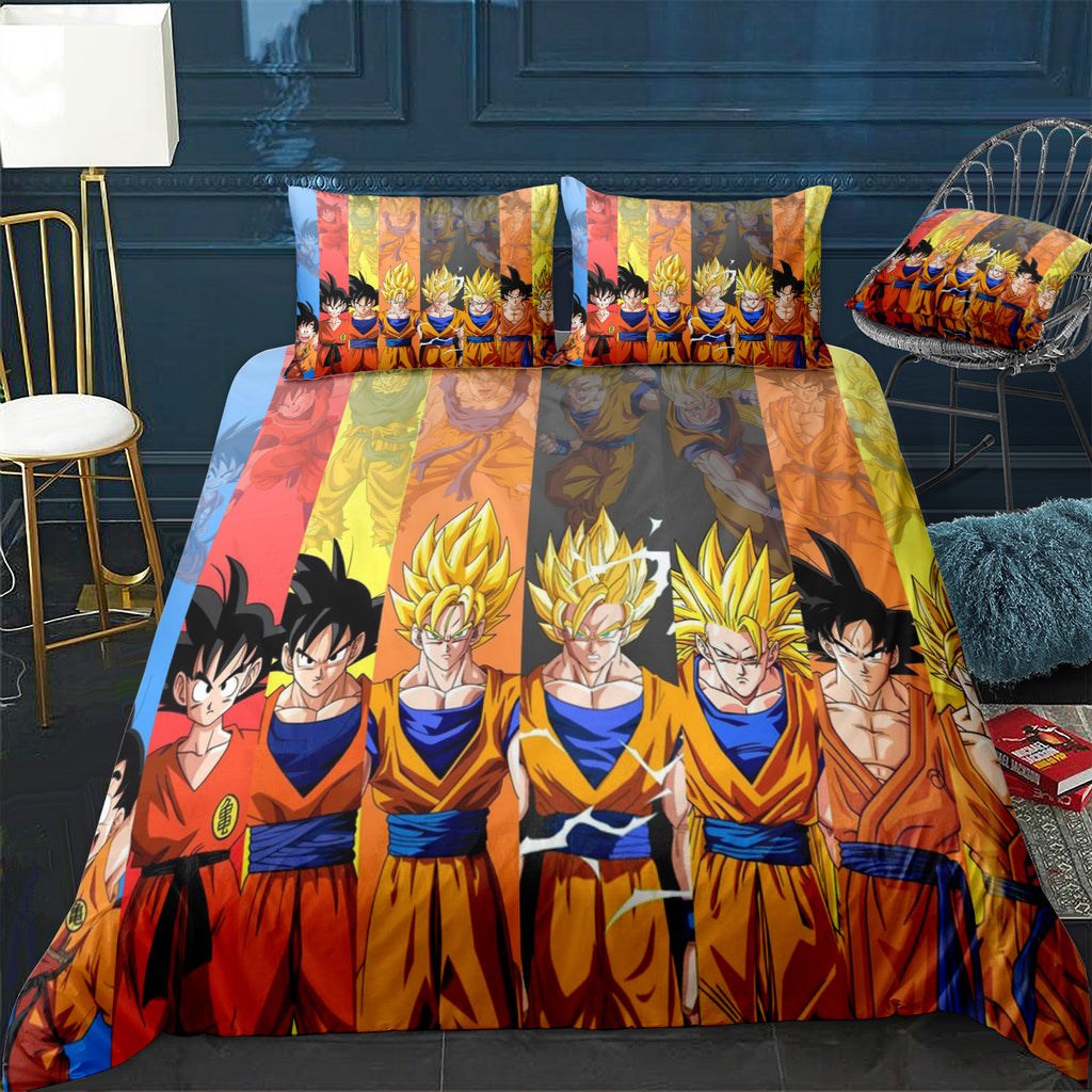 GOKU TRANSFORMATIONS Bedding Set (Duvet Cover & Pillow Shams)