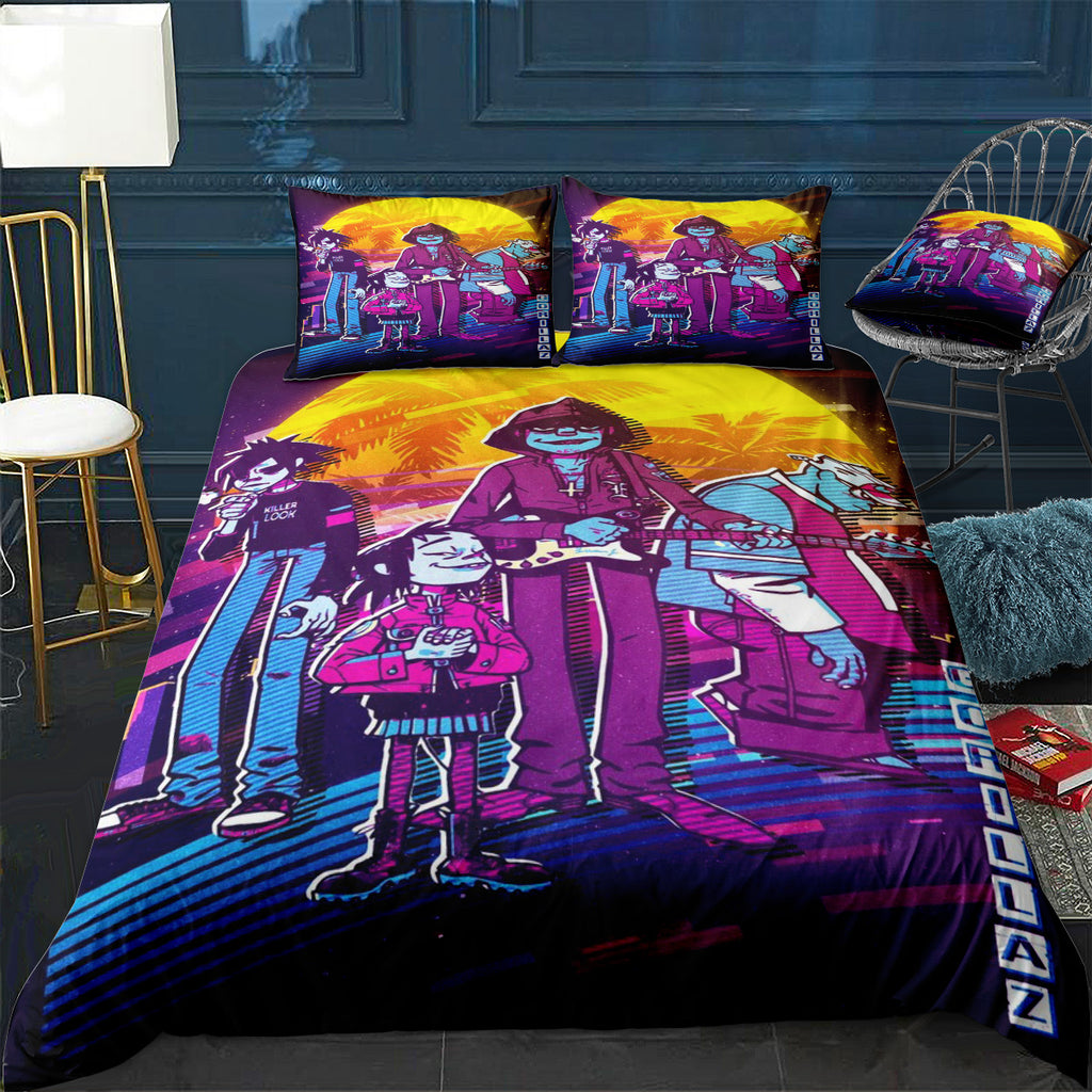 GORILLAZ RETRO Bedding Set (Duvet Cover & Pillow Shams)