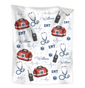 Personalized EMT Blanket with Name, EMT Gift, EMT Graduation Gift, Emergency Medical Technician Throw Blanket, First Responder Gift