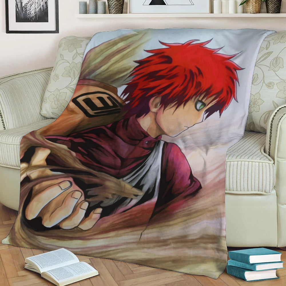 Gaara anime Fleece Throw Blanket