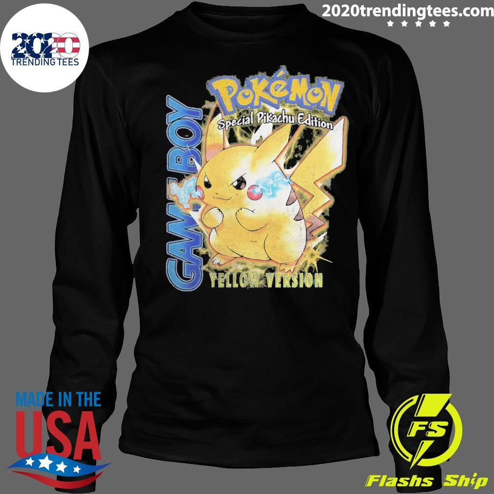 Gameboy Pokemon Special Pikachu Edition Yellow Version Vintage Shirt