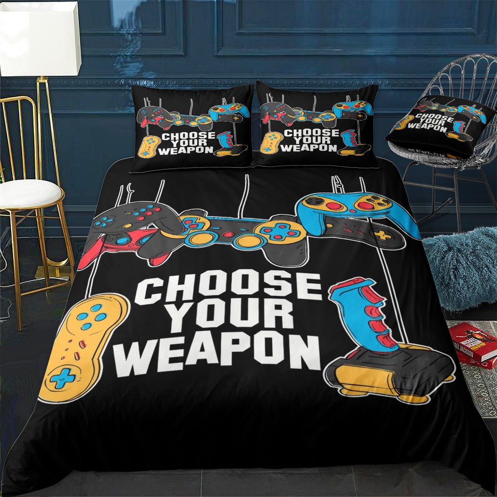 Gamer Gaming Controller Bedding Set (Duvet Cover & Pillow Shams)