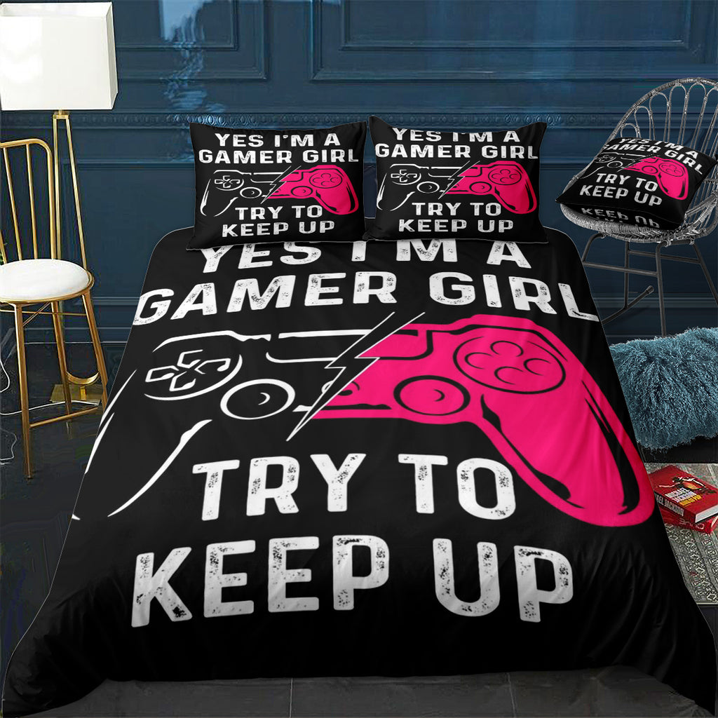 Gaming Video Game Gamer Bedding Set (Duvet Cover & Pillow Shams)