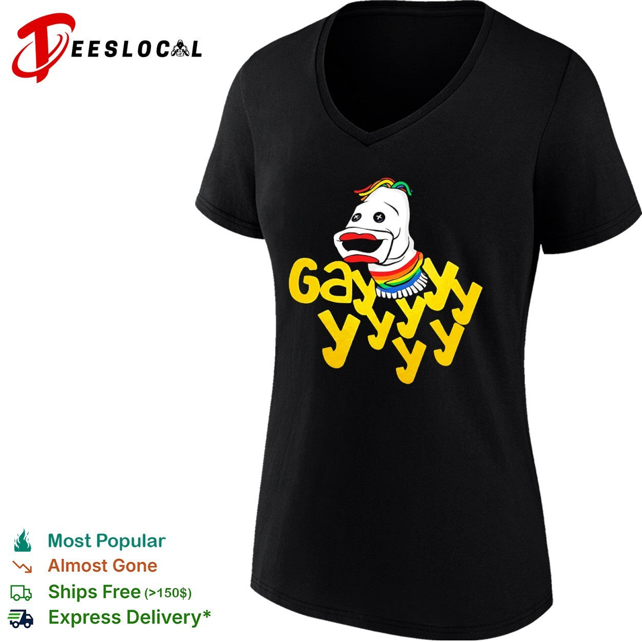 Gayyyyyy Sock Puppet Pride Rainbow LGBTQ shirt