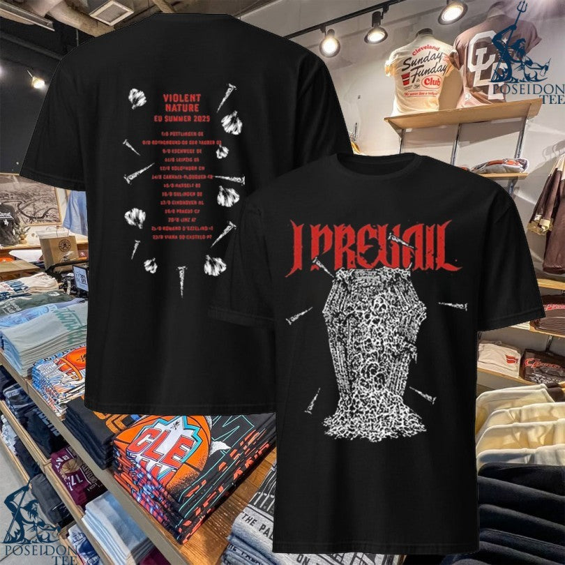 I Prevail Violent Nature Sol Eu Tour 2025 T-shirt