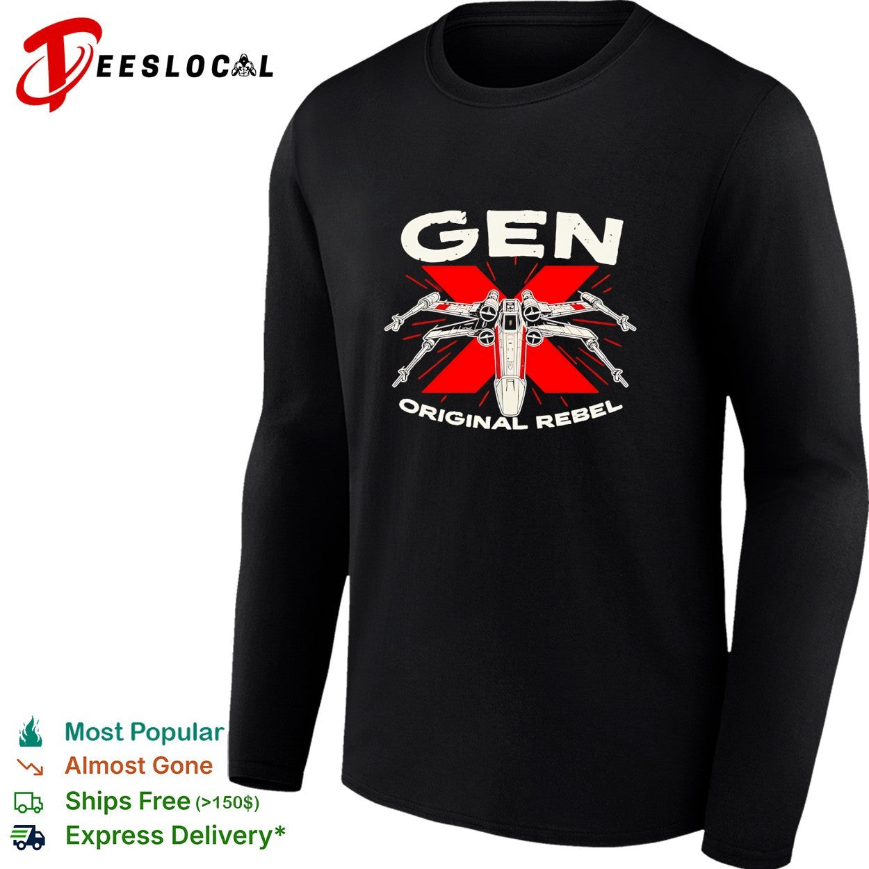 Gen X original rebel X-wing fighter Star Wars shirt
