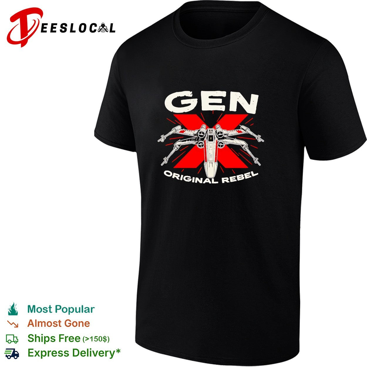 Gen X original rebel X-wing fighter Star Wars shirt