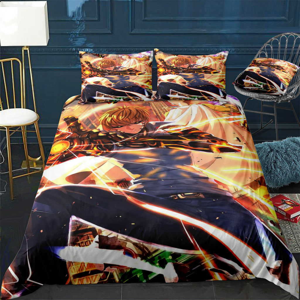Genos One Punch Man Bedding Set (Duvet Cover & Pillow Shams)