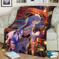 Genshin Impact Ganyu Fleece Throw Blanket