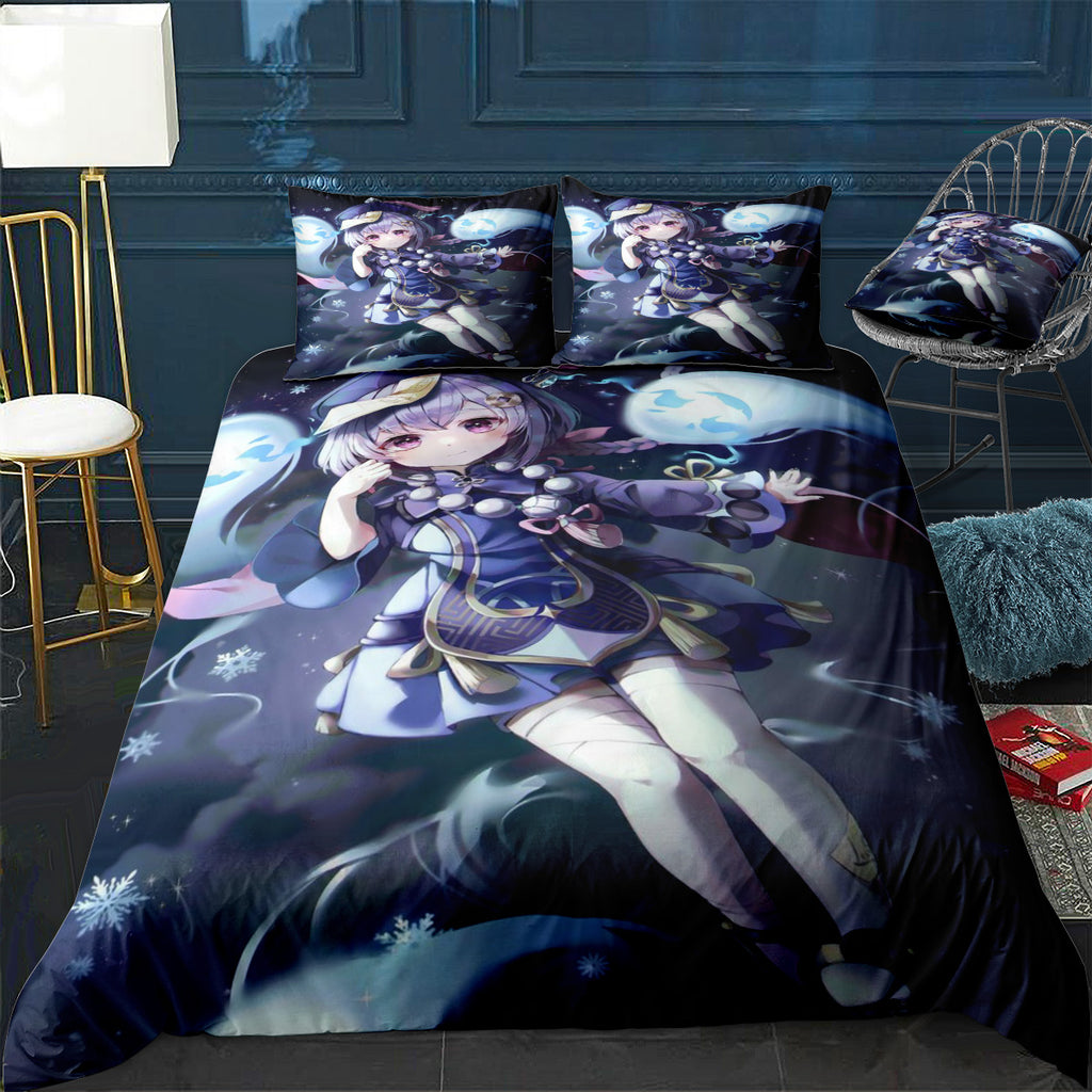 Genshin Impact Qiqi Bedding Set (Duvet Cover & Pillow Shams)