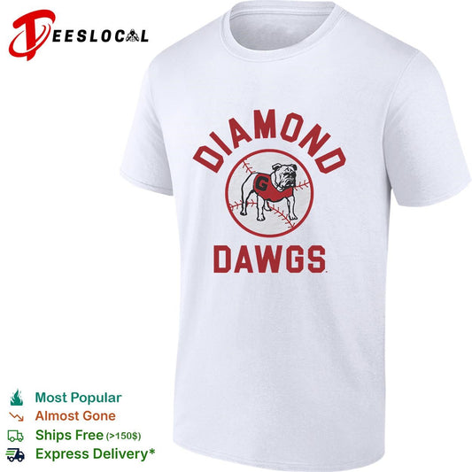 Georgia Bulldogs Diamond Dawgs baseball circle logo shirt