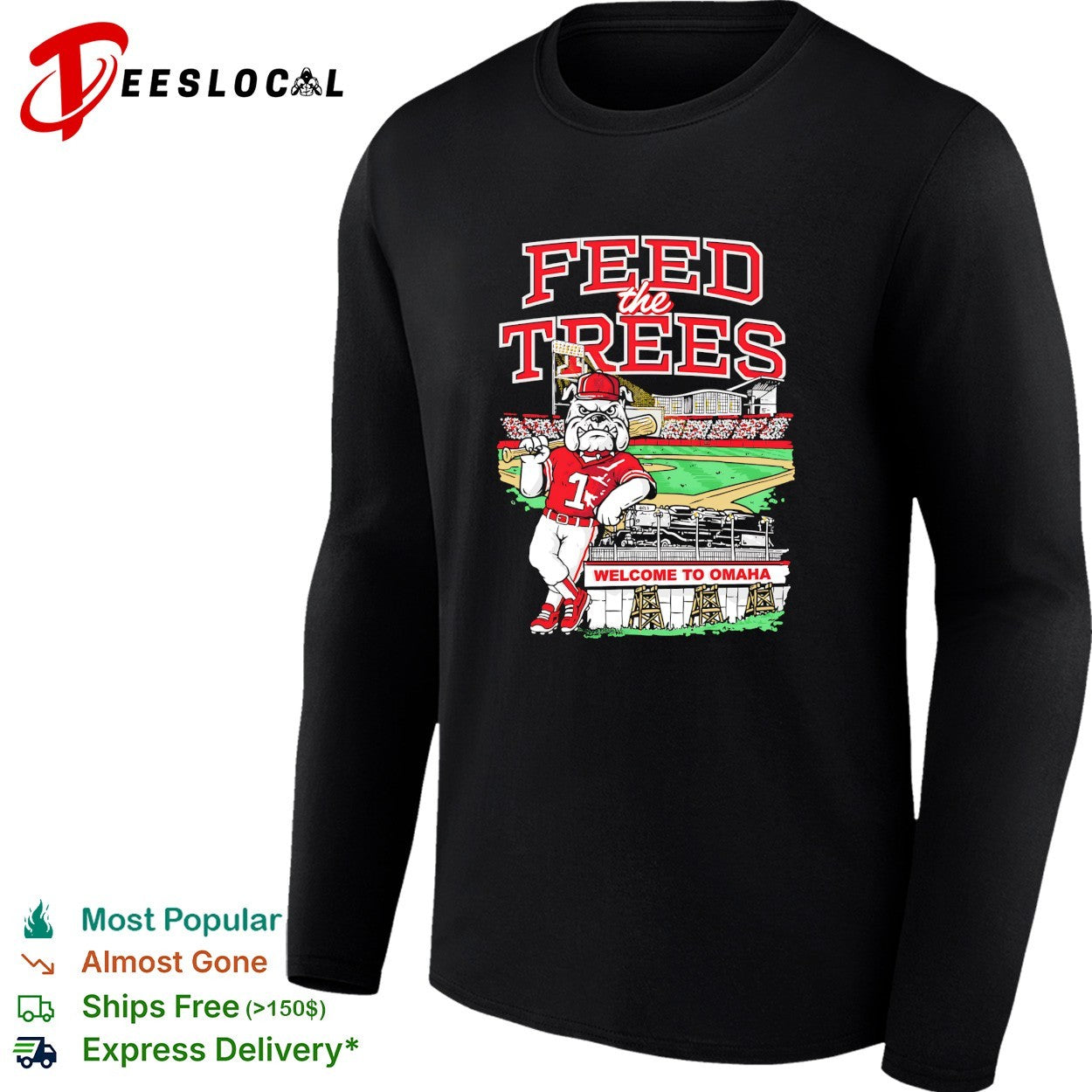 Georgia Bulldogs feed the trees welcome to Omaha College World Series graphic shirt