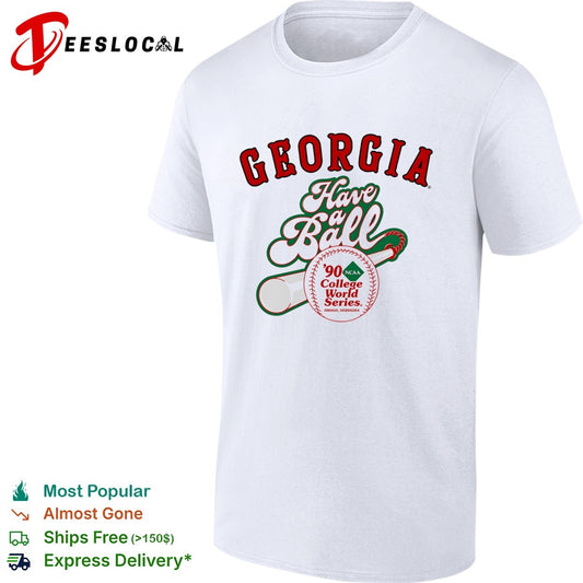 Georgia Have a Ball 90 NCAA College World Series Omaha Nebraska baseball shirt