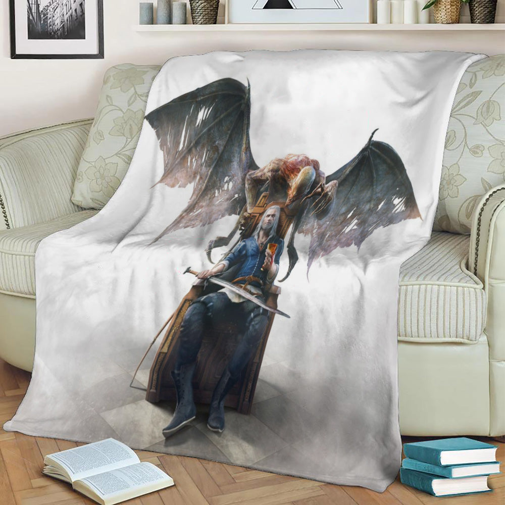 Geralt Fleece Throw Blanket